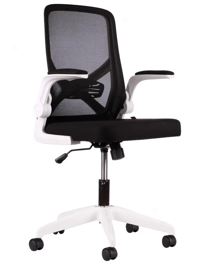 Folding Office Chair With Ergonomic Mesh Back Black