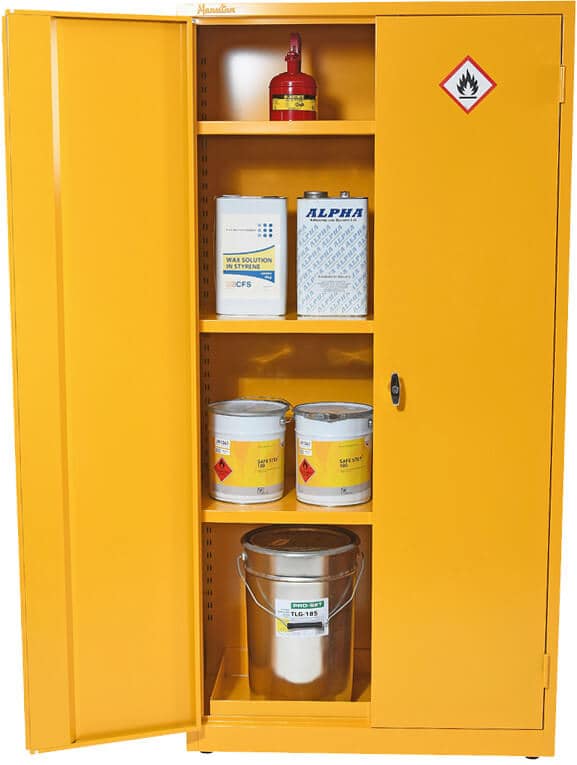 COSHH Flammable Material Storage Cabinet - 1815x915mm - 188G200 - yellow