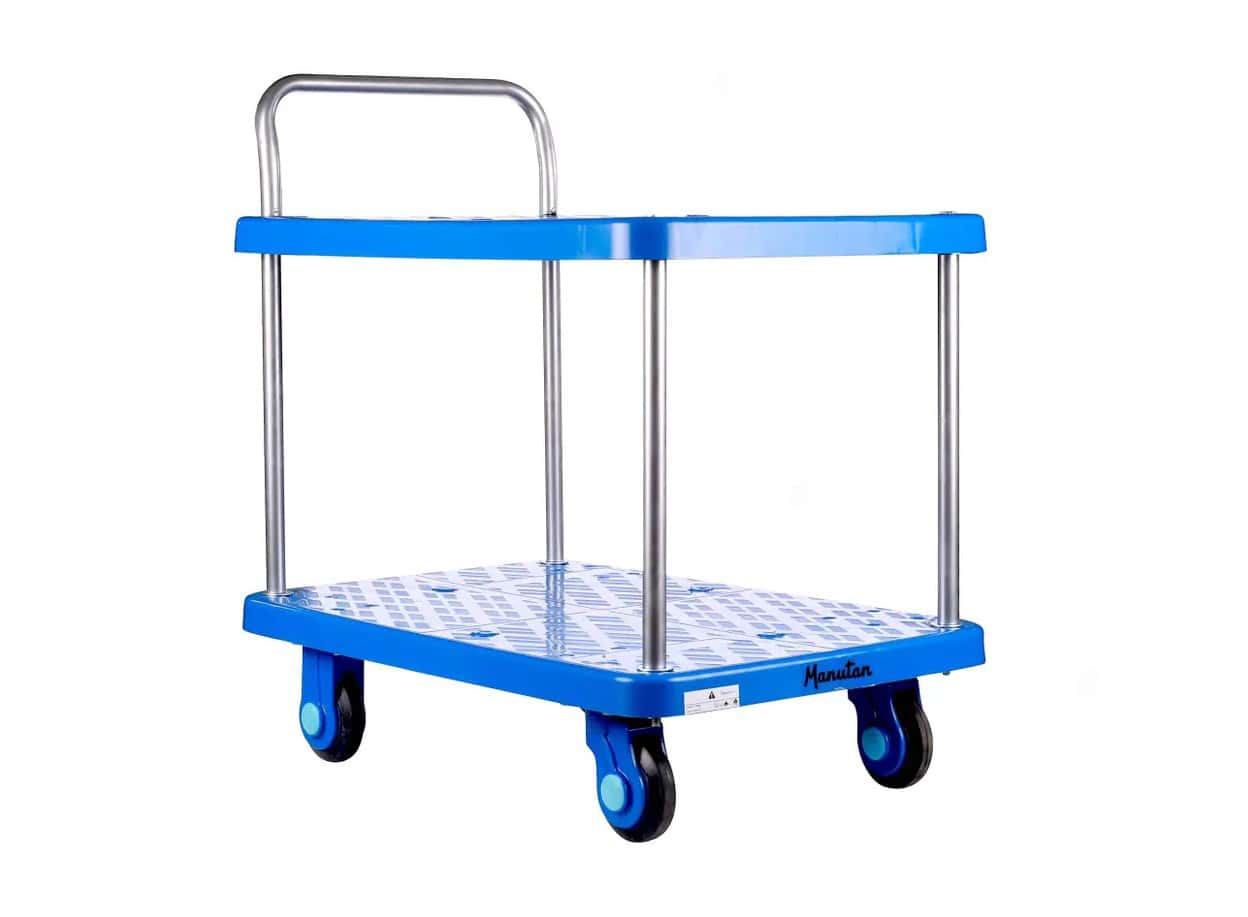 Two Shelf Plastic Trolley - 300kg - Manutan