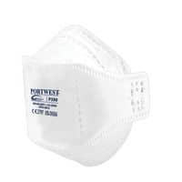 White Disposable FFP3 Face Mask - Folding Respirator Mask - Portwest
