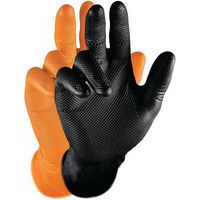 Grippaz black nitrile disposable gloves - PIP