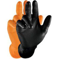 Grippaz orange nitrile disposable gloves - PIP