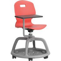 Mobile School Chair - Stackable - Antimicrobial Polypropylene - ARC