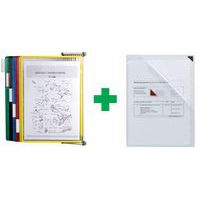 A4 wall display set - Kang Easy Clic A4 with 10 assorted pockets - Tarifold