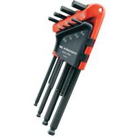 Set of long ball-end hex keys in inches - FACOM