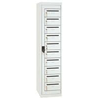 Mail cabinet with 10 compartments on base - 1 column, width 400 mm - Manutan Expert