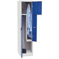 Metal locker with L-shaped door, Type of locker: L-door, Material: Steel, Number of boxes/column: 2