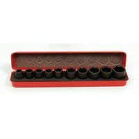 Metal box of 1/2'' impact sockets, 10 pieces