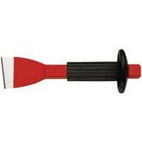 Spatula-shaped chisel with hand protection