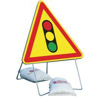 Temporary construction site sign - AK17 - Traffic signals