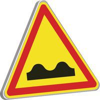 Temporary construction site sign - AK2- Uneven road