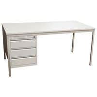 straight desk with 3 drawers