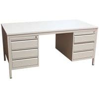 straight desk with 6 drawers