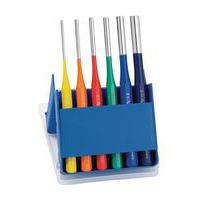 Set of 6 punches with coloured handles