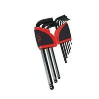 Set of 9 ball-end hex L-keys