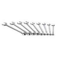 Set of 9 combination multi-nut spanners