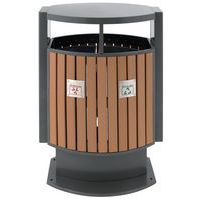 Outdoor wood-effect sorting station 2x39 L