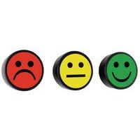 Pack of 5 smiley magnetic studs