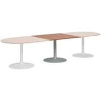 Rectangular extension for oval-shaped modular table - Tulip base