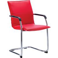 Stackable Cantilever Chair - Office/Meeting Room - Faux Leather & Arms