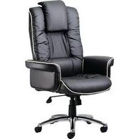 Executive Office Armchair - Swivelling Base & Headrest - Faux Leather