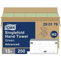 Green Tork Advanced H3 hand towels - Interlocked