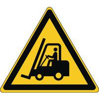 Triangular warning sign - Forklift trucks and other industrial vehicles - Rigid