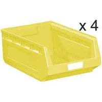 52 Litre Storage Picking Bins - Pack Of 4 - Kangaroo Manutan Expert