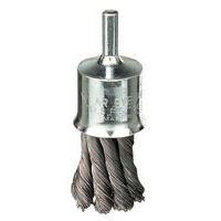 Knotted steel wire brush - End brush