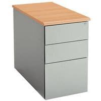 Silver fixed filing cabinet