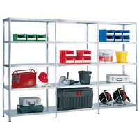 Quick-Fix Plus solid sheet metal shelving - Height 2000 mm - Width 1000 mm - Schulte