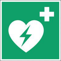 Emergency sign - Automated external defibrillator - Rigid