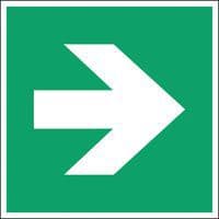 Evacuation sign - Right directional arrow - Rigid