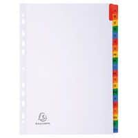 Exacompta alphabetical dividers - White card 160 g - A4