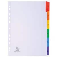 Exacompta numerical dividers - White card 160 g - A4