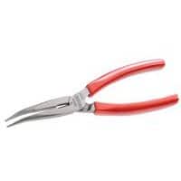 Half-round long bent-tip pliers