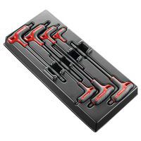 Set of 7 ball-end Allen keys, metric, P shape