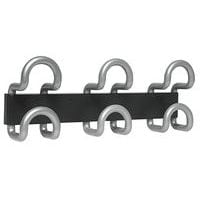 Wall-mounted hook - Wire - 3 double hooks - Unilux