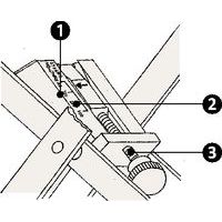 1- graduation in kg 2- marker 3- knurled setting button 