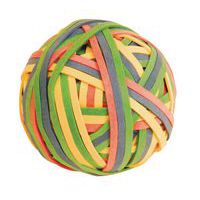 Ball of 200 rubber bands - Assorted colours