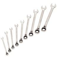 9-piece combination ratchet spanner set