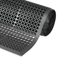 Sanitop versatile black rubber drainage mat - Roll - NoTrax