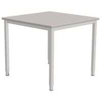 Combi-Classic straight desk - Grey - Adjustable legs