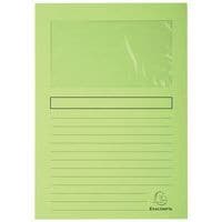 Pack of 100 Super document wallets with window 160 g/m2 - 22x31 cm - Exacompta