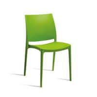 Green Spice Stackable Plastic Side Chairs