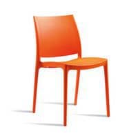 Orange Spice Stackable Plastic Side Chairs