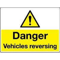 Danger Vehicles Reversing Sign for Industrial Safety and Warnings