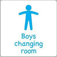 Boys' Changing Room Signs for School and Public Restrooms