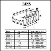 Bin specifications