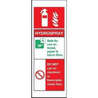 Hydrospray Fire Extinguisher - Sign